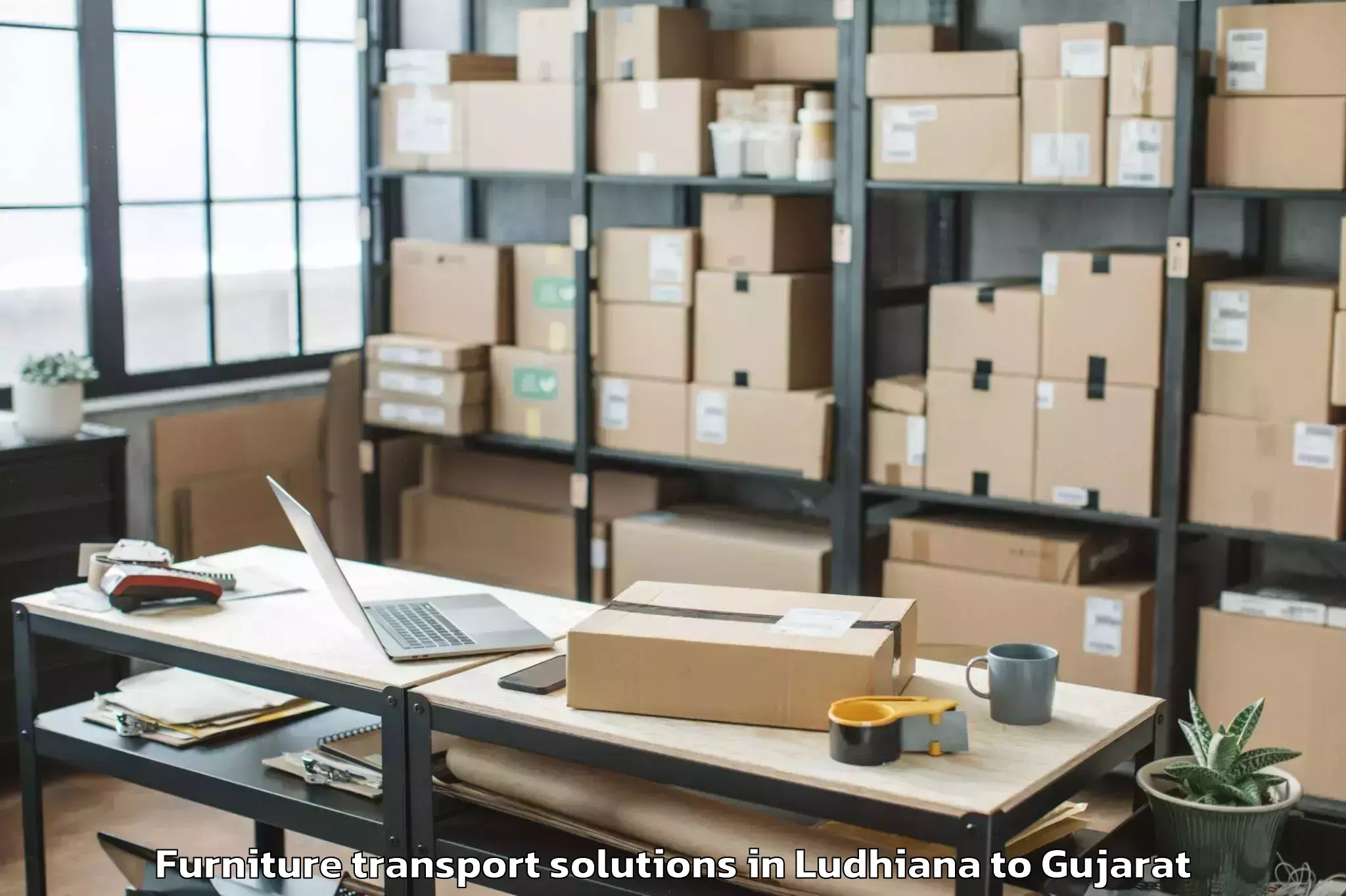 Ludhiana to Upleta Furniture Transport Solutions Booking